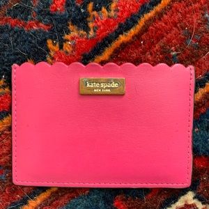 Hot Pink Kate Spade Leather Card Holder